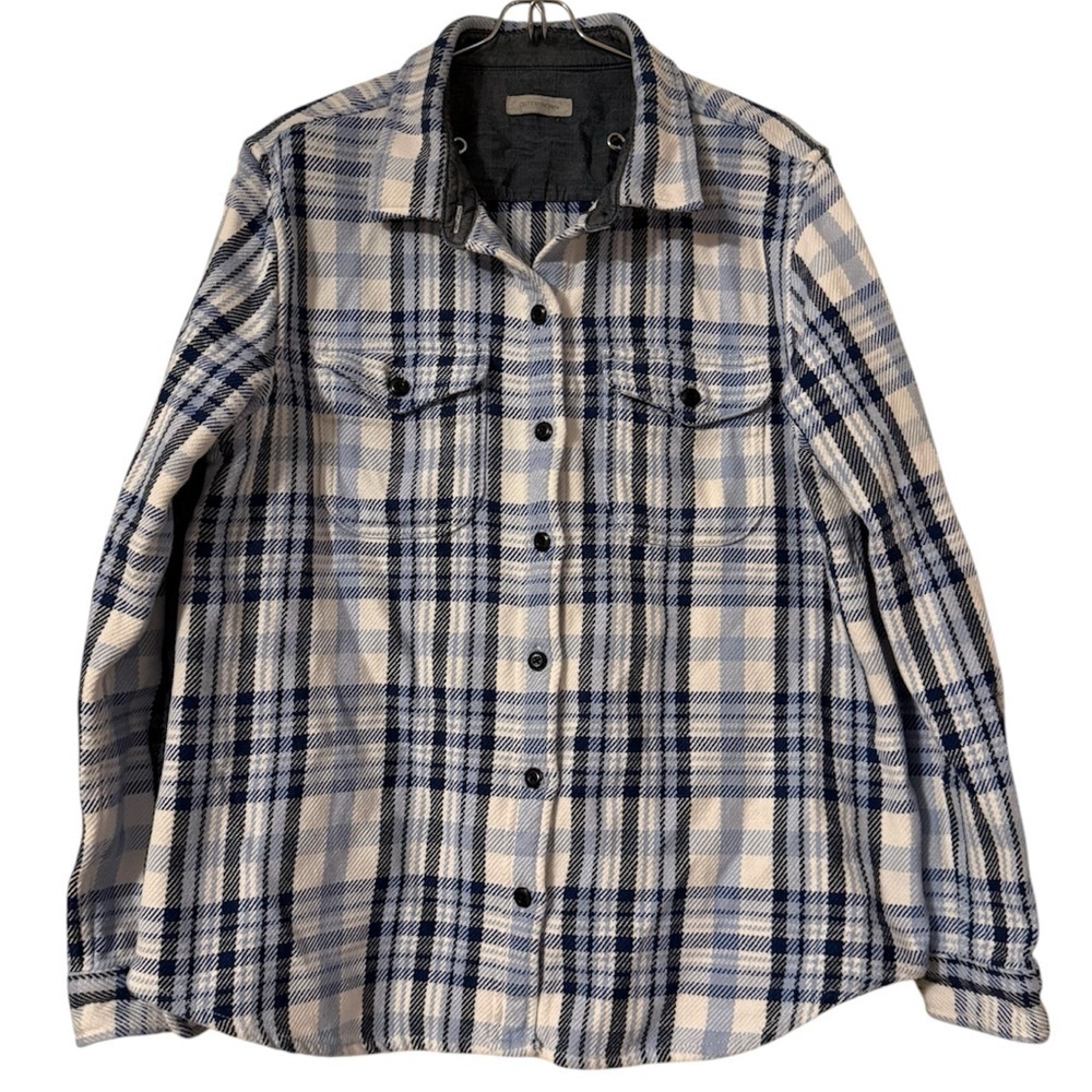 Outerknown Women's Flannel Blanket Shirt Multi-Color Sz M/L Organic Cotton